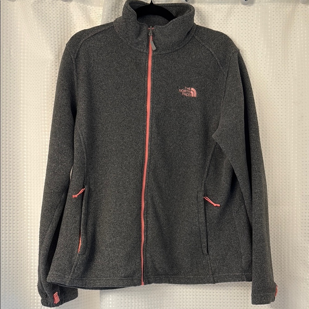 The North Face Women's Charcoal Jacket with Coral Accents